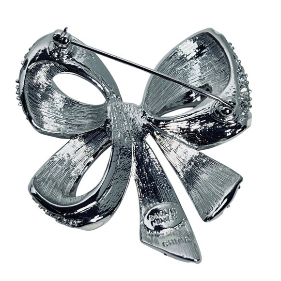 Vintage Nolan Miller The Glamour Collection Shining Spirit Bow Brooch (5958) - Picture 5 of 6